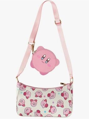 Nintendo Kirby Crossbody Bag Pink Baguette Purse Cute Anime Bag